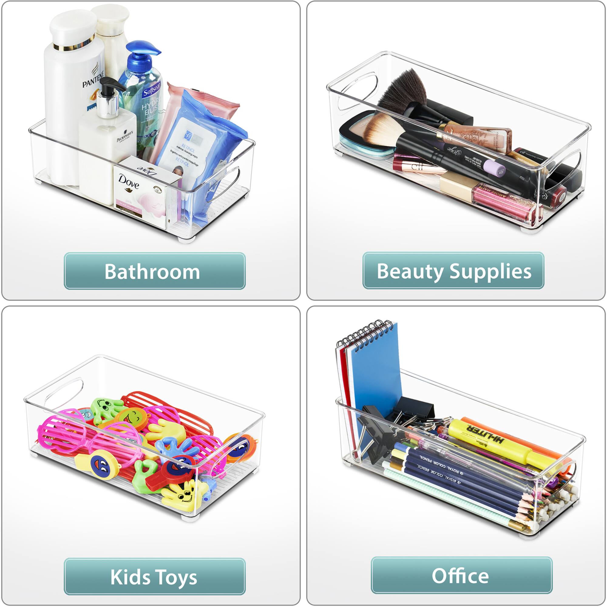 Sorbus Clear Stackable Kitchen & Fridge Storage Organizer Set